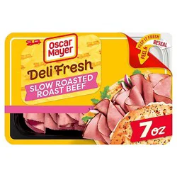 Oscar Mayer Deli Fresh Slow Roasted Roast Beef Sliced Lunch Meat Tray - 7 Oz