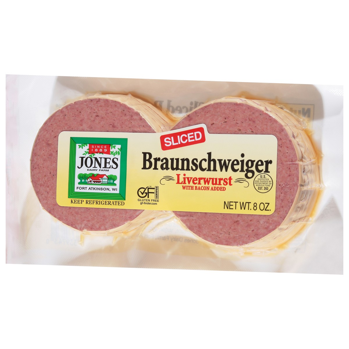 slide 8 of 12, Jones Dairy Farm Sliced Braunschweiger - 8 Oz, 8 oz