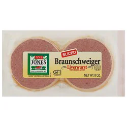 Jones Dairy Farm Sliced Braunschweiger - 8 Oz