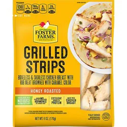 Foster Farms Chicken Breast Strips Honey Roasted - 6 Oz