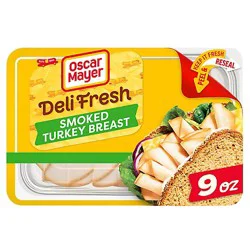 Oscar Mayer Deli Fresh Smoked Turkey Breast Sliced Lunch Meat Tray - 9 Oz