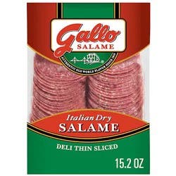 Gallo Salame Italian Dry Thin Sliced Deli Salame - 15.2 Oz