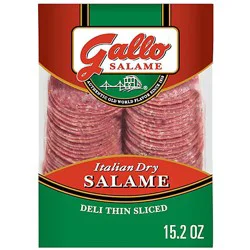 Gallo Salame Deli Thin Sliced Italian Dry Salami Lunch Meat - 15.2 Oz