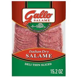 Gallo Salame Deli Thin Sliced Italian Dry Salami Lunch Meat - 15.2 Oz