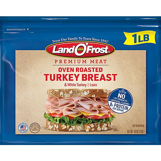 slide 1 of 1, Land O Frost Premium Oven Roasted Turkey Breast 16 Oz, 16 oz