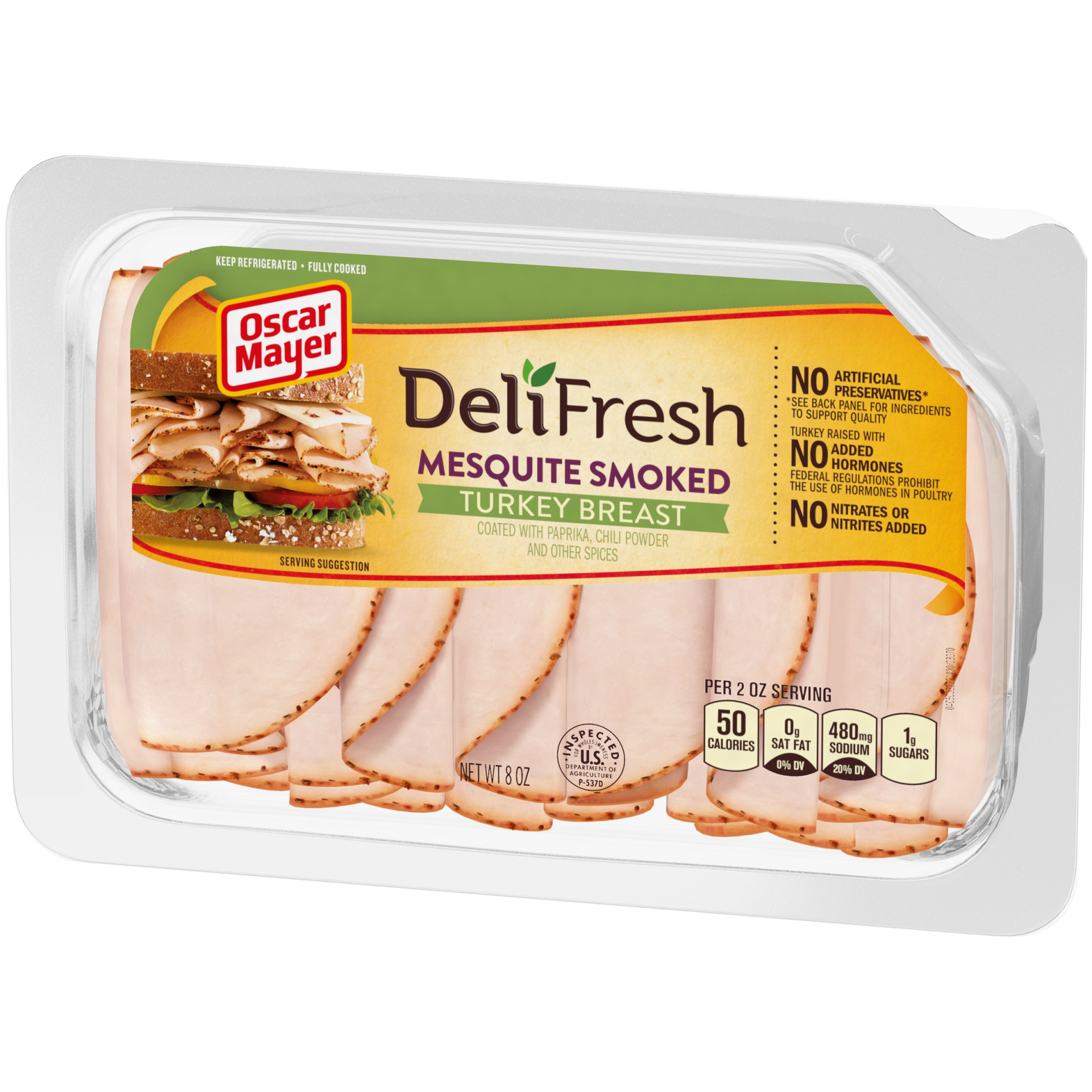 Oscar Mayer Deli Fresh Mesquite Smoked Turkey Breast Sliced Lunch Meat ...