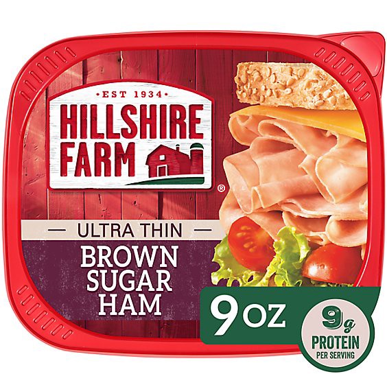 slide 1 of 7, Hillshire Farm Ultra Thin Sliced Lunchmeat Brown Sugar Ham - 9 Oz, 9 oz