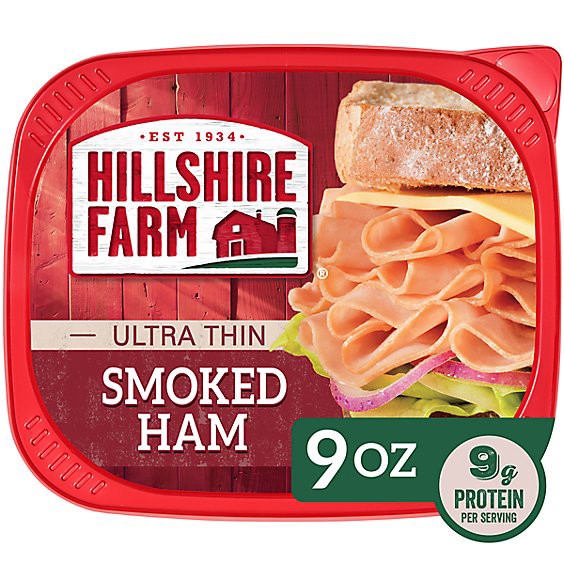 slide 1 of 8, Hillshire Farm Ultra Thin Sliced Lunchmeat Smoked Ham - 9 Oz, 9 oz