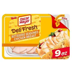 Oscar Mayer Deli Fresh Rotisserie Seasoned Chicken Breast - For A Low Carb Lifestyle - 9 Oz