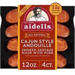 Aidells Cajun Style Andouille Smoked Pork Sausage Links 4 Count - 12 Oz