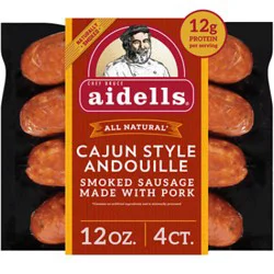 Aidells Cajun Style Andouille Smoked Boneless Pork Links 4 Count - 12 Oz