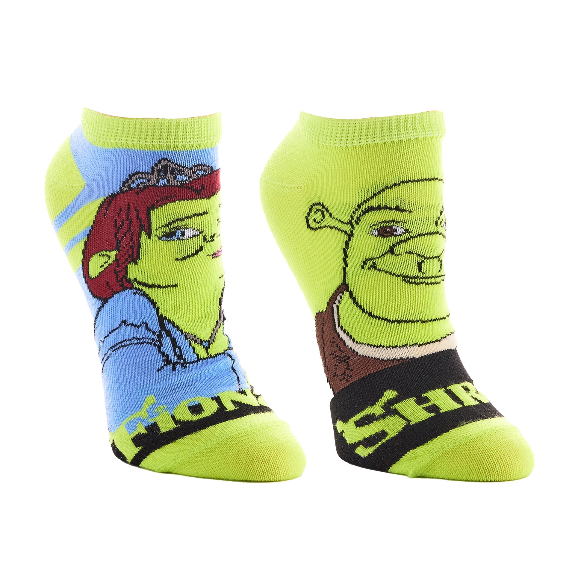 slide 2 of 2, Bioworld Shrek & Fiona 2 Pair Adult Ankle Sock Set, 1 ct