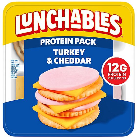 slide 1 of 8, Lunchables Turkey And Cheddar Cracker Stackers - 3.2 Oz, 3.2 oz