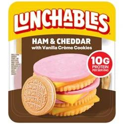 Lunchables Ham And Cheddar Cracker Stackers With Vanilla Creme Cookies - 3.5 Oz