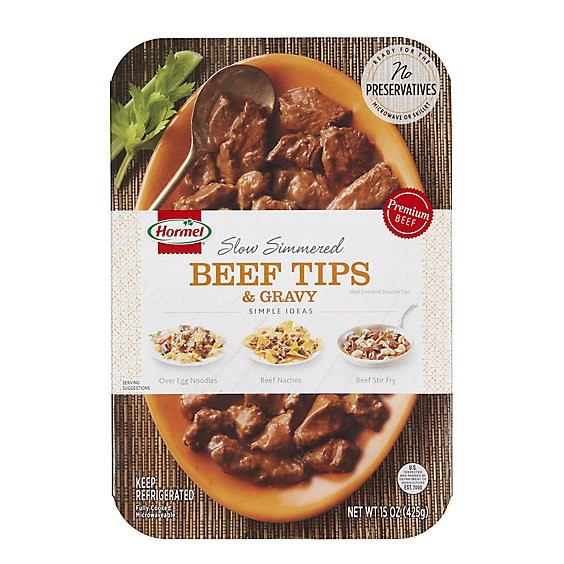 slide 1 of 1, Hormel Beef Tips & Gravy Slow Simmered - 15 Oz, 15 oz