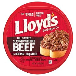 Lloyds Beef Shredded Seasoned In Original Bbq Sauce - 15 Oz