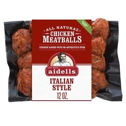 Aidells Chicken Meatballs Italian Style With Mozzarella Cheese - 12 Oz
