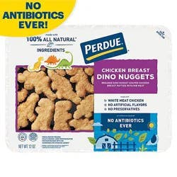 Perdue Breaded Chicken Breast Dino Nuggets No Antibiotics Ever Refrigerated Tray Case - 12 Oz