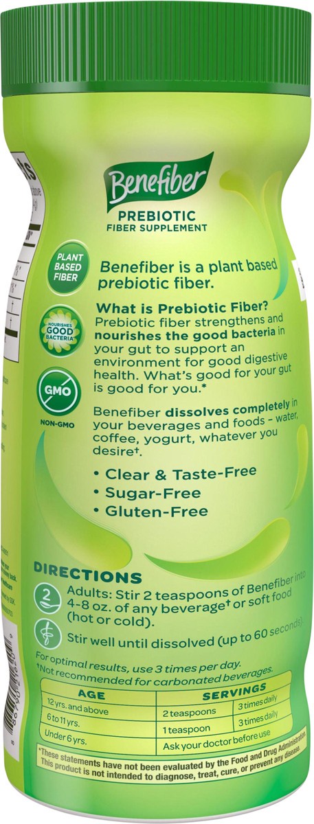 slide 7 of 9, Benefiber Fiber Supplement Powder, 8 oz