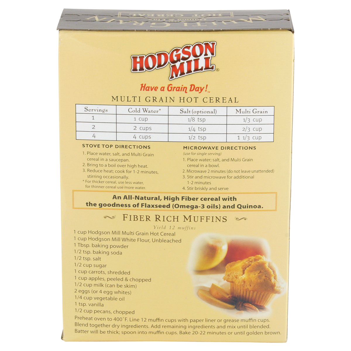 slide 2 of 6, Hodgson Mill Multi Grain Hot Cereal, 16 oz