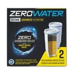 ZeroWater Replacement Advanced Filtration Zero Dissolved Solid 5 Stage Water Filters 2 ea