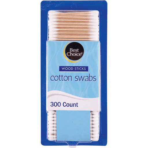 slide 1 of 1, Best Choice Cotton Swabs Wood, 300 ct