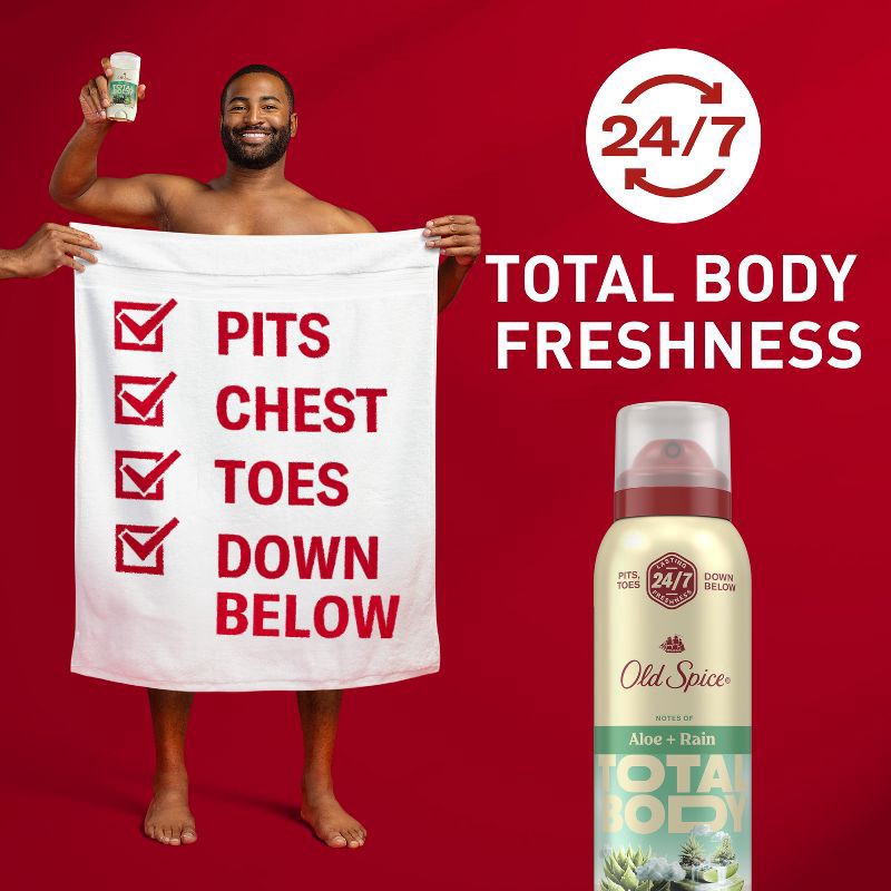 slide 3 of 11, Old Spice Whole Body Deodorant Spray - Aloe and Rain - 3.5oz, 3.5 oz