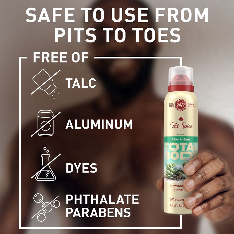 slide 2 of 11, Old Spice Whole Body Deodorant Spray - Aloe and Rain - 3.5oz, 3.5 oz
