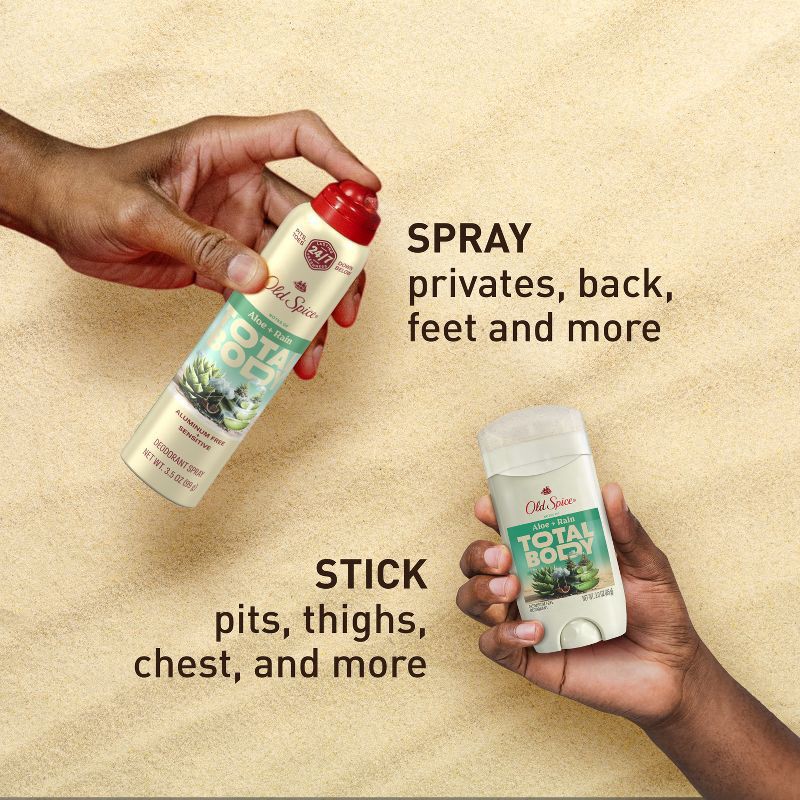 slide 6 of 11, Old Spice Whole Body Deodorant Spray - Aloe and Rain - 3.5oz, 3.5 oz