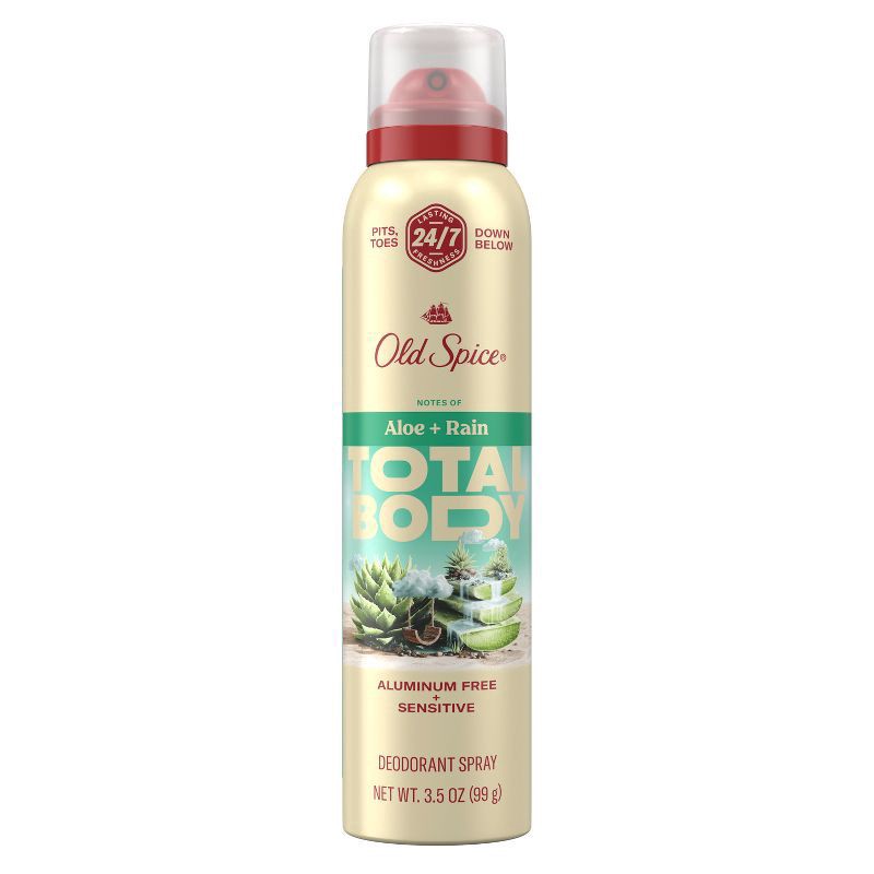 slide 5 of 11, Old Spice Whole Body Deodorant Spray - Aloe and Rain - 3.5oz, 3.5 oz