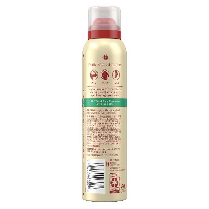 slide 8 of 11, Old Spice Whole Body Deodorant Spray - Aloe and Rain - 3.5oz, 3.5 oz