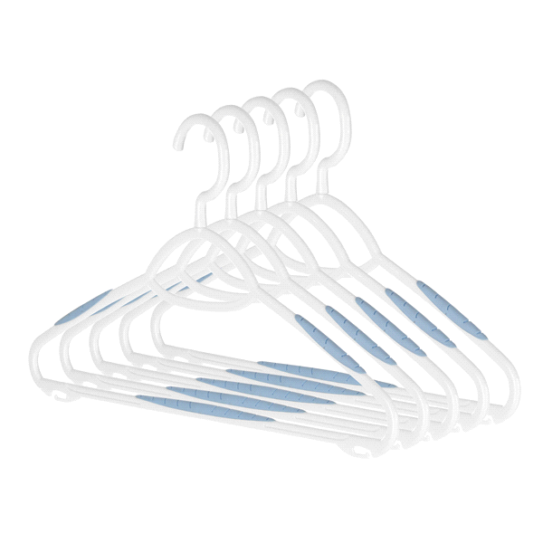 slide 1 of 1, Whitmor White Sure Grip Hangers , 5 ct