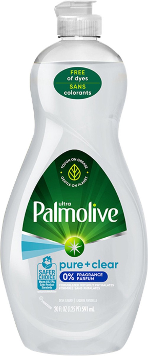 slide 1 of 5, Palmolive Ultra Pure + Clear Dish Liquid 20 fl oz, 20 fl oz