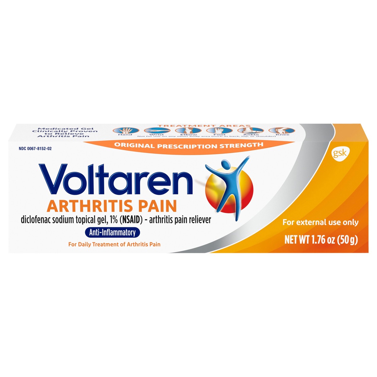 slide 1 of 9, Voltaren Diclofenac Sodium Topical Arthritis Pain Relief Gel Tube - 1.7 oz, 1.7 oz