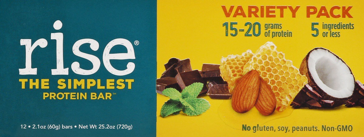 slide 3 of 4, Rise Bar Protein Bar, Variety Pack, 2.1 oz