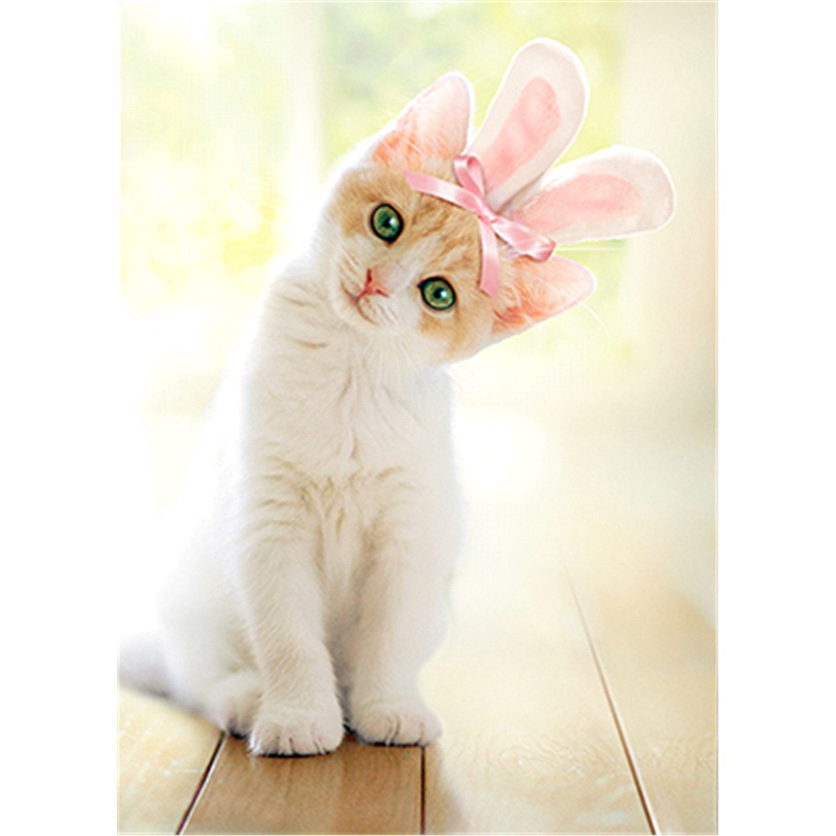 slide 1 of 1, Avanti Card Easter Kitten With Bunny Ears, 1 ct