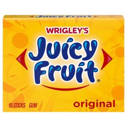 JUICY FRUIT Original Sugar Free Bubble Gum, Single Pack, 15 Stick