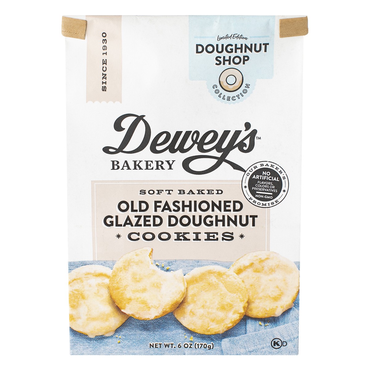 slide 1 of 11, Dewey's Bakery Soft Baked Old Fashioned Glazed Doughnut Cookies 6 oz, 6 oz