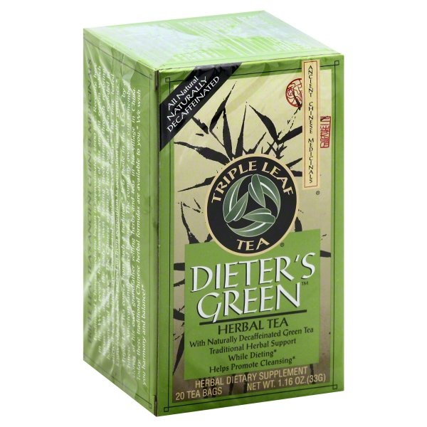 slide 1 of 1, Triple Leaf Green Diet Herbal Tea, 20 ct