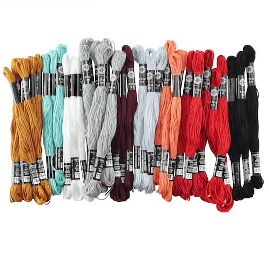 slide 1 of 5, Urban Chic Embroidery Floss By Loops & Threads, 36ct., 36 ct