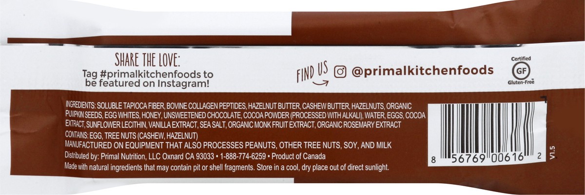 slide 10 of 10, Primal Kitchen Chocolate Hazlnut Bar, 1.7 oz