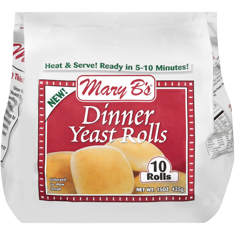 slide 1 of 3, Mary B's Dinner Yeast Rolls, 10 ct; 15 oz