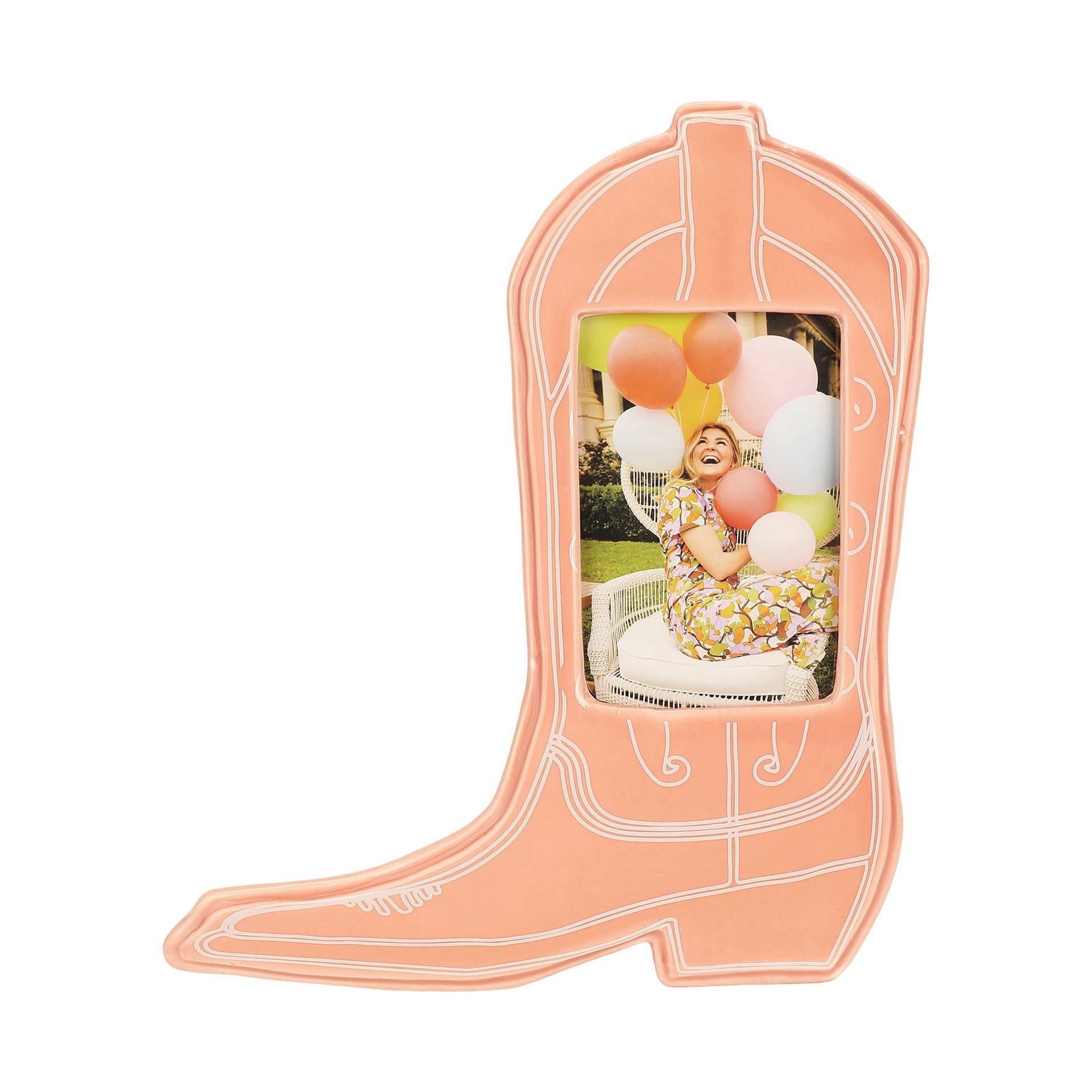 slide 1 of 1, Packed Party Kickin’ It Cowboy Boot Picture Frame - Pink, 3 in x 4.5 in