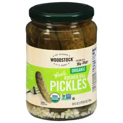 Woodstock Organic Whole Kosher Dill Pickles 24 fl oz