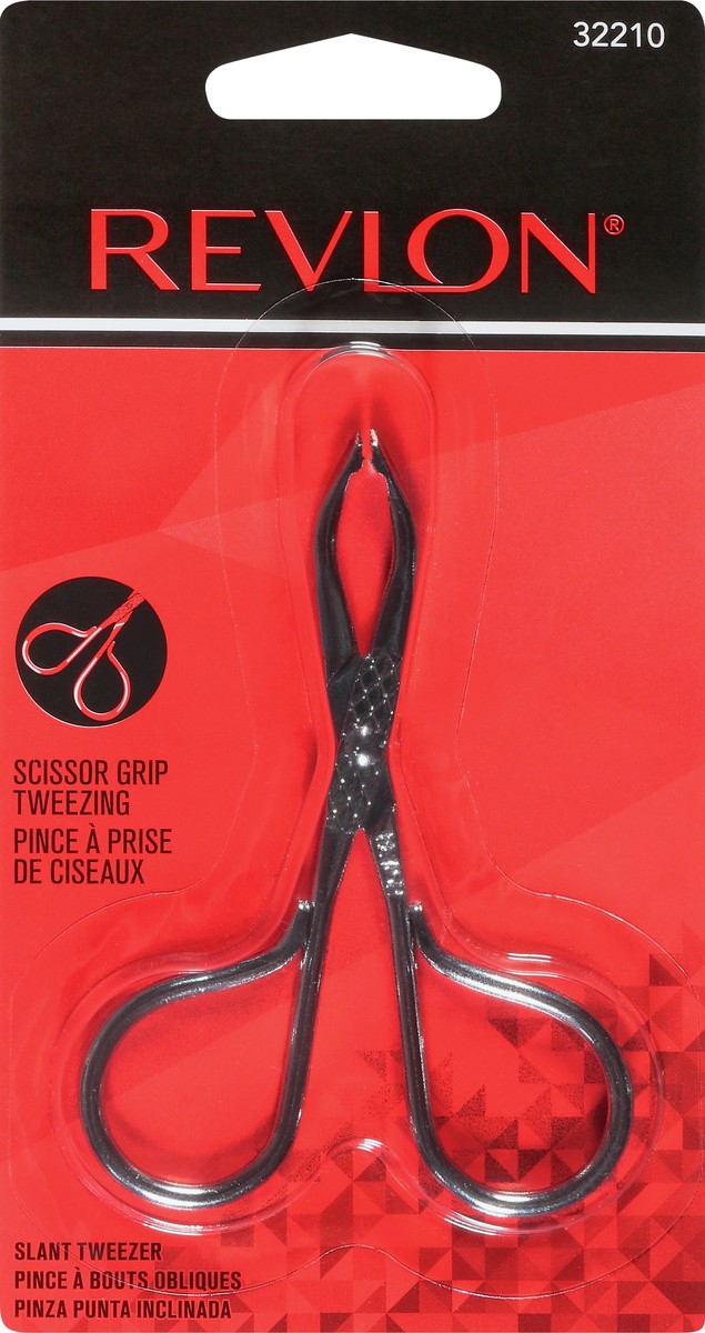 slide 2 of 9, Revlon Scissor Grip Slant Tweezer 1 ea, 1 ct