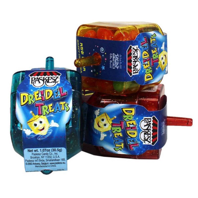 slide 1 of 4, Paskesz Candy Chanukah Dreidel Variety Pack - 1.07oz, 1.07 oz