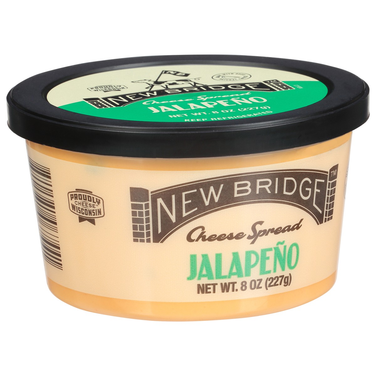 slide 3 of 9, New Bridge Jalapeno Cheese Spread, 8 oz