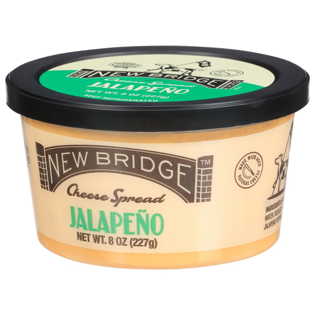 slide 2 of 9, New Bridge Jalapeno Cheese Spread, 8 oz