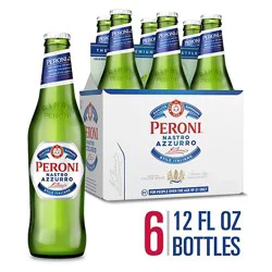 Peroni Nastro Azzurro Pale Lager Beer 5% Abv Bottles - 6-12 Fl. Oz.