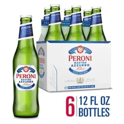 Peroni Nastro Azzurro Pale Lager Beer 5% Abv Bottles - 6-12 Fl. Oz.